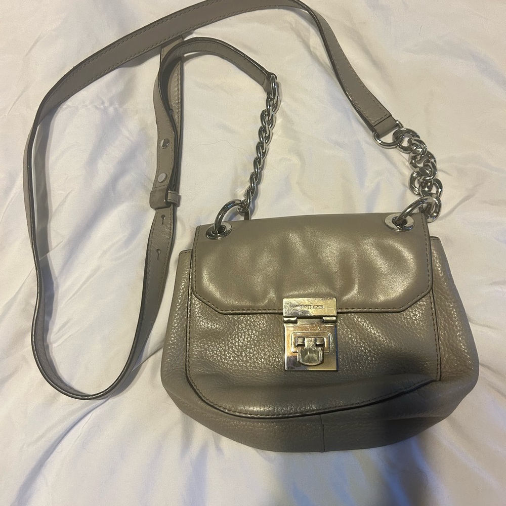 Michael Kors Gray Leather Shoulder Bag/ cross body